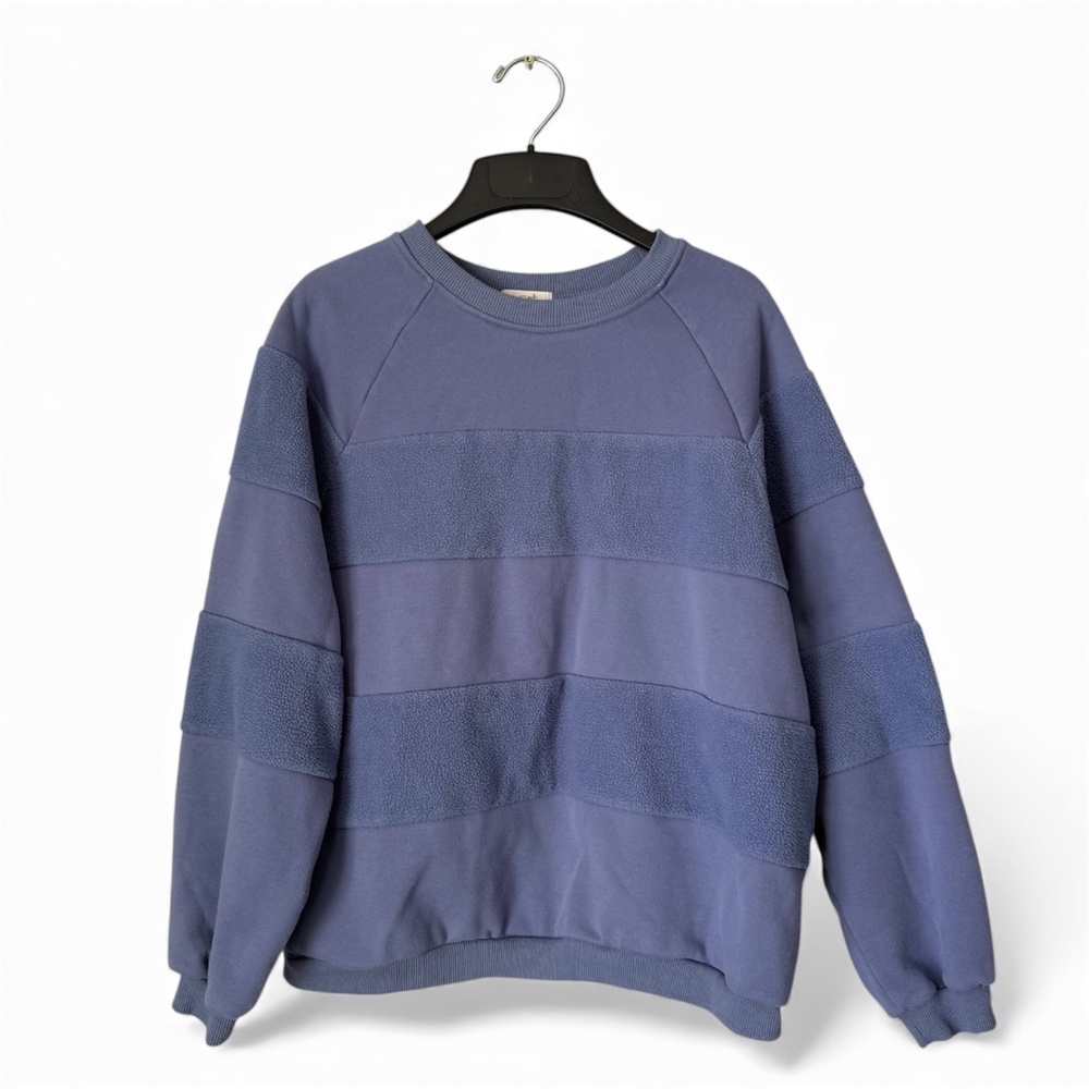 Easel Crew Sweatshirt with Fleece Periwinkle Size M